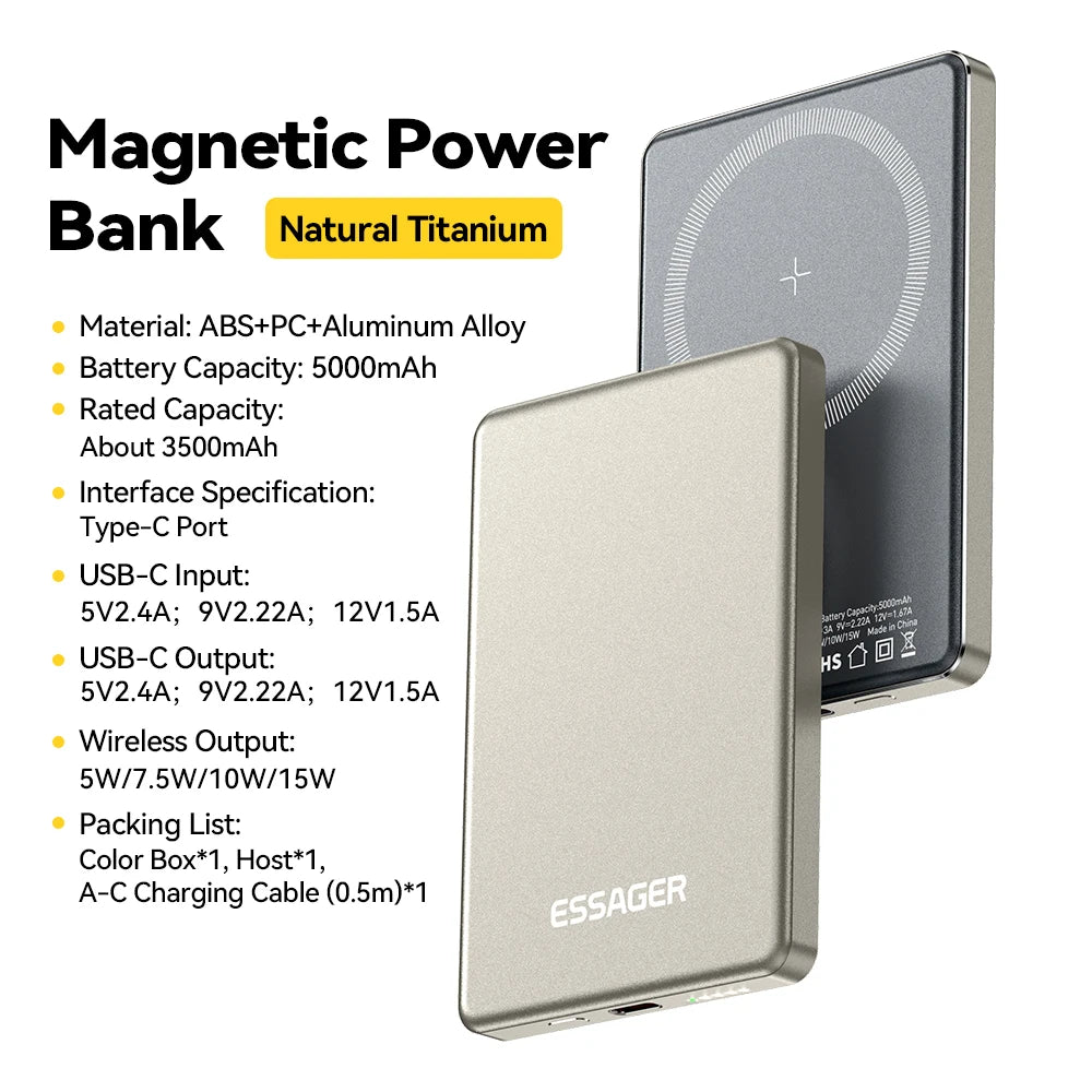 OmniMax 10K: 3-in-1 Magnetic Power Bank with Watch Charger for iPhone