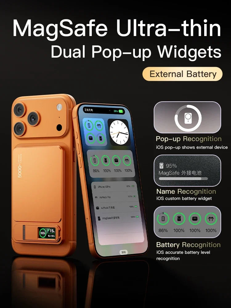 OmniPower 10K: Ultra-Slim Magnetic Power Bank 3-1 for iPhone